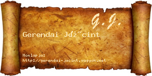 Gerendai Jácint névjegykártya